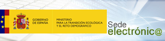 Enlace a la sede electrónica del Ministerio para la Transición Ecológica y el Reto Demográfico