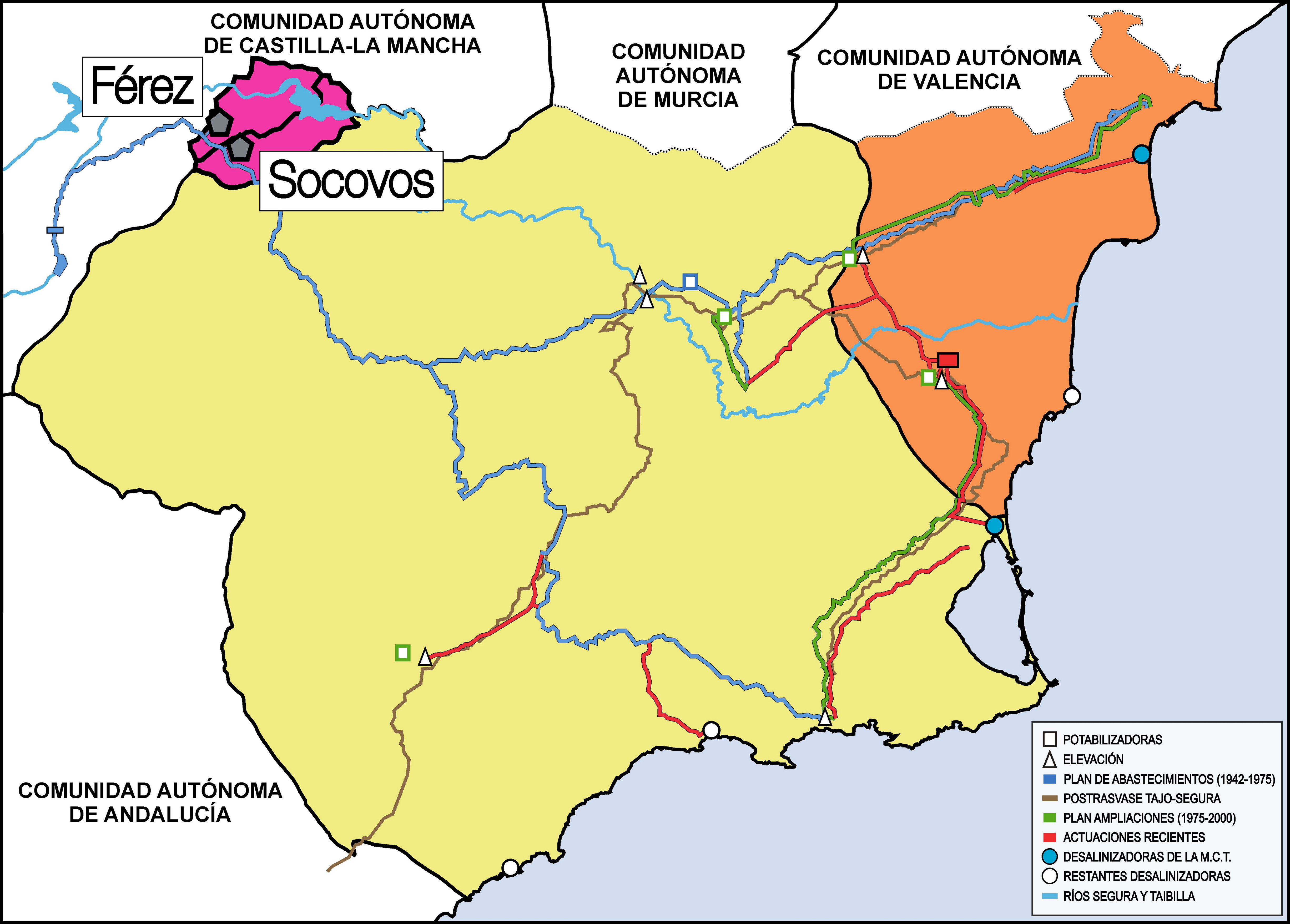 Mapa de Férez y Socovos