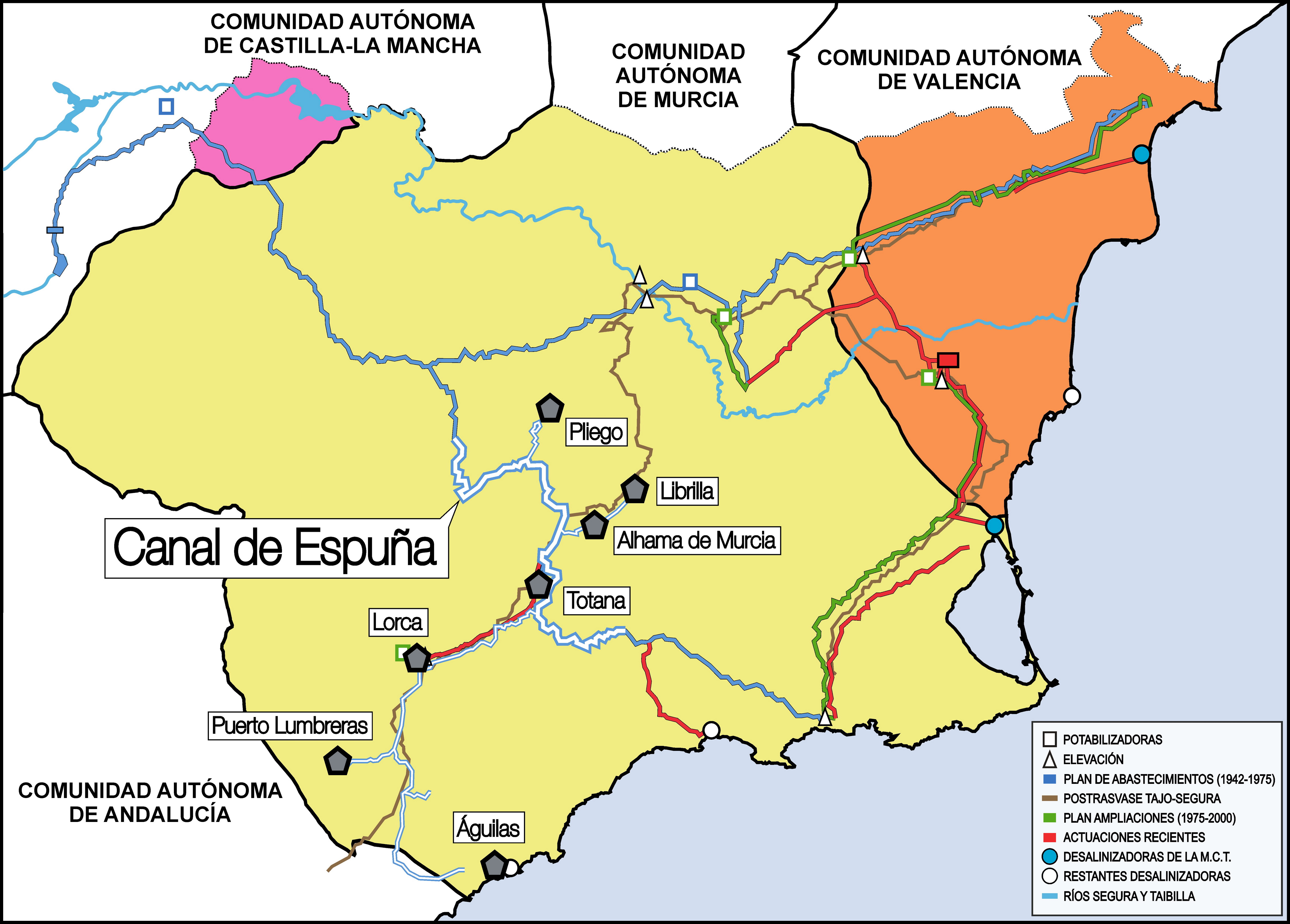 Imagen de Mapa del Canal de Espuña