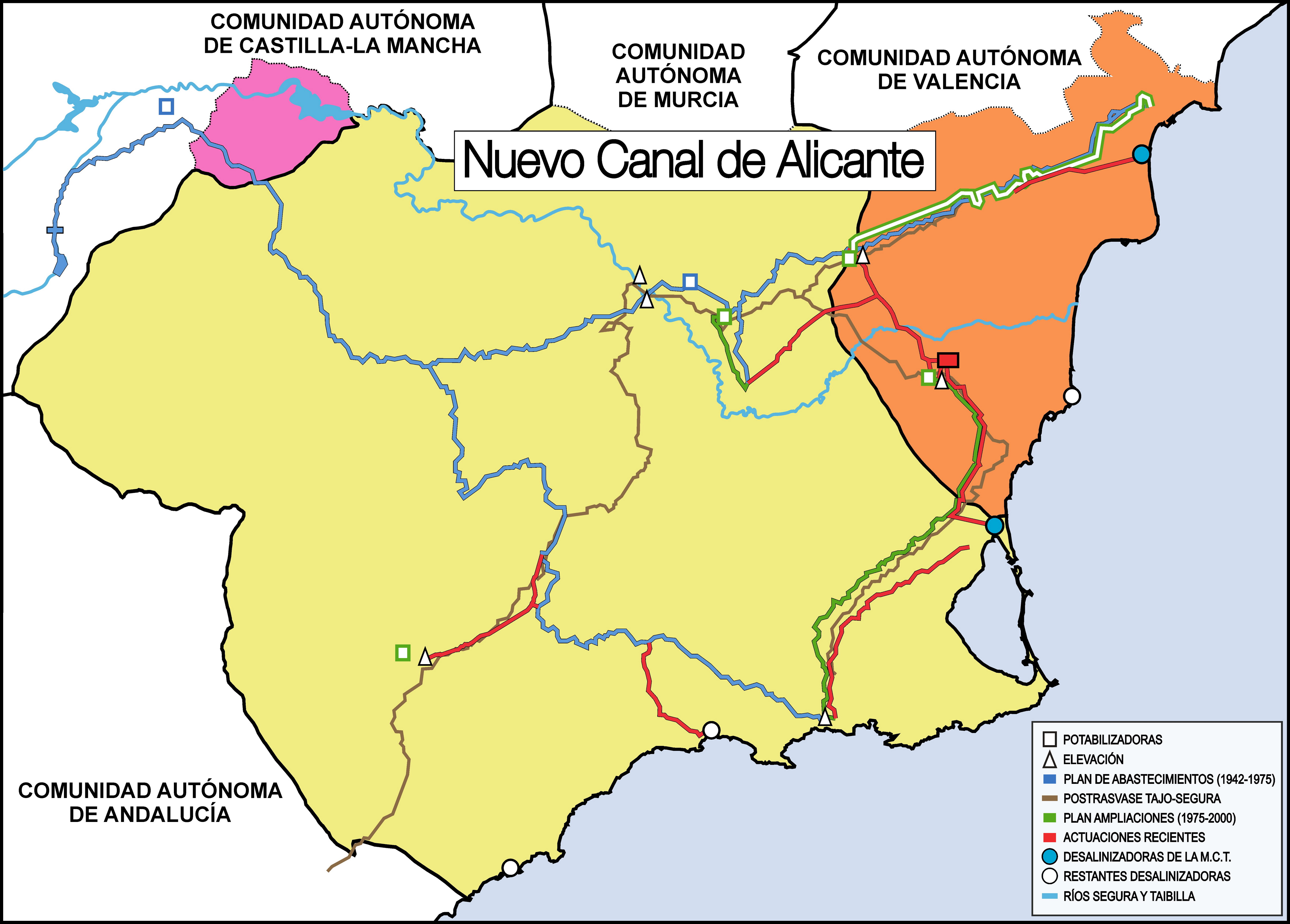Imagen del Mapa del Nuevo Canal de Alicante
