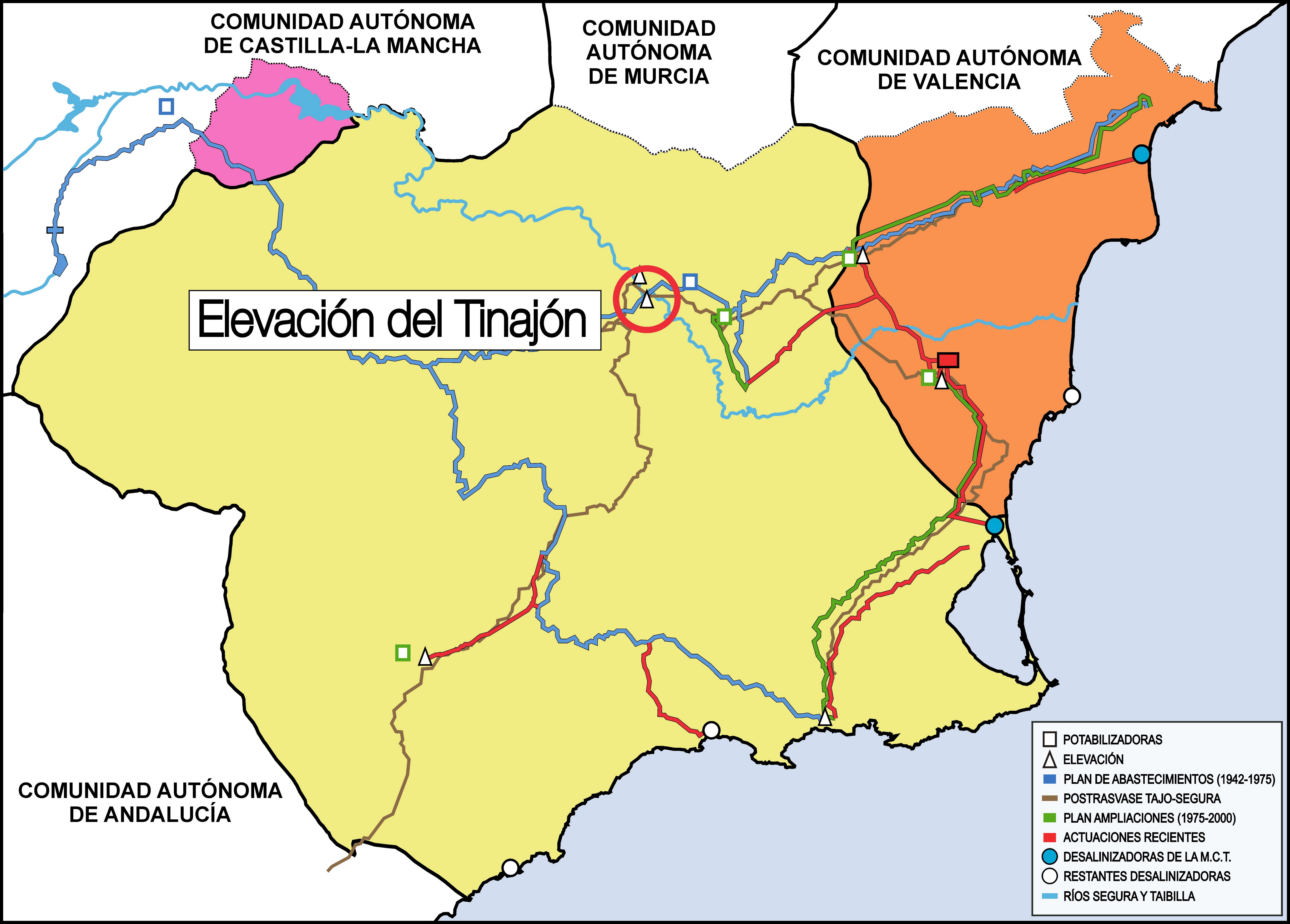 Mapa de la Elevación del Tinajón
