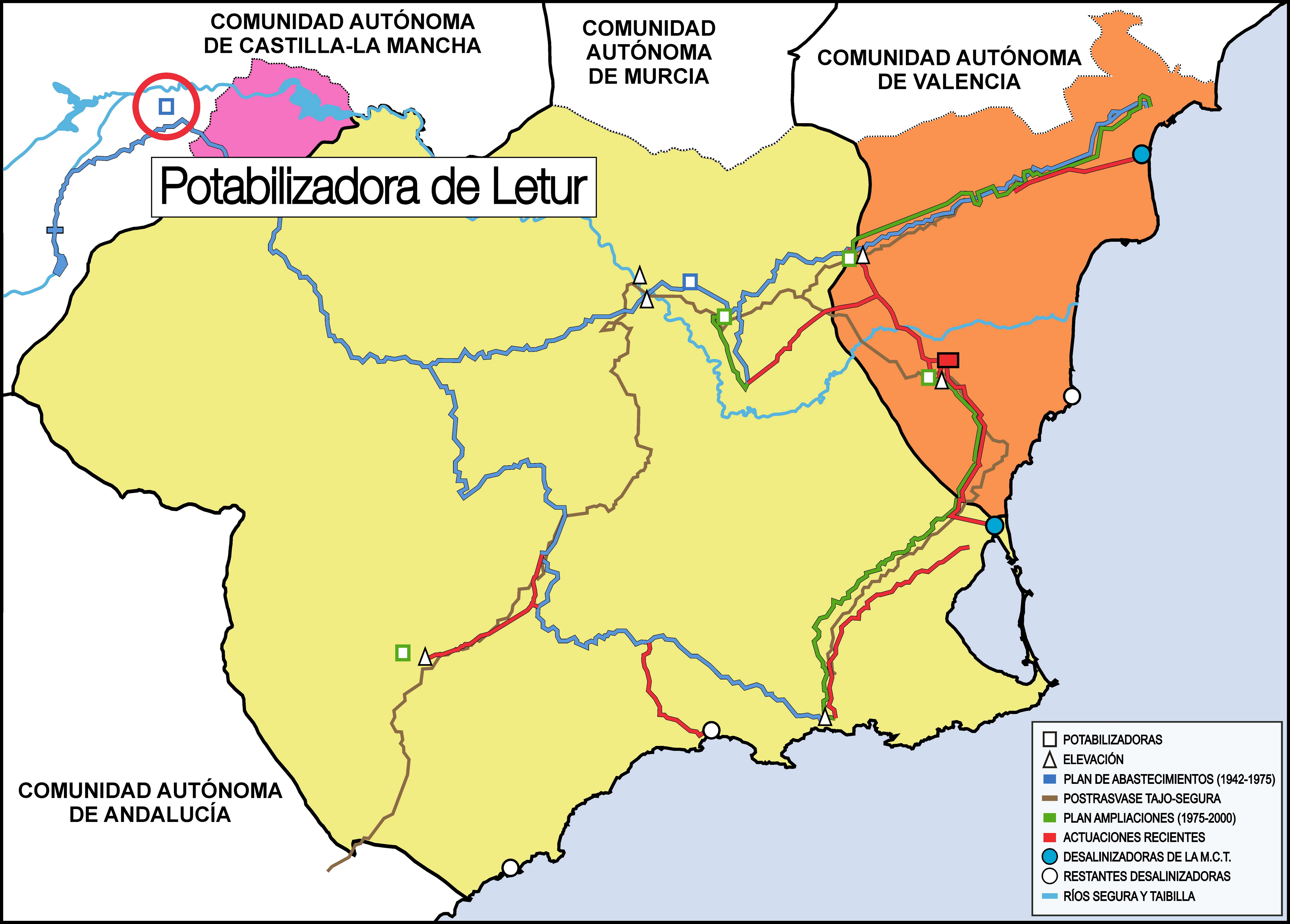 Mapa de la Potabilizadora de Letur