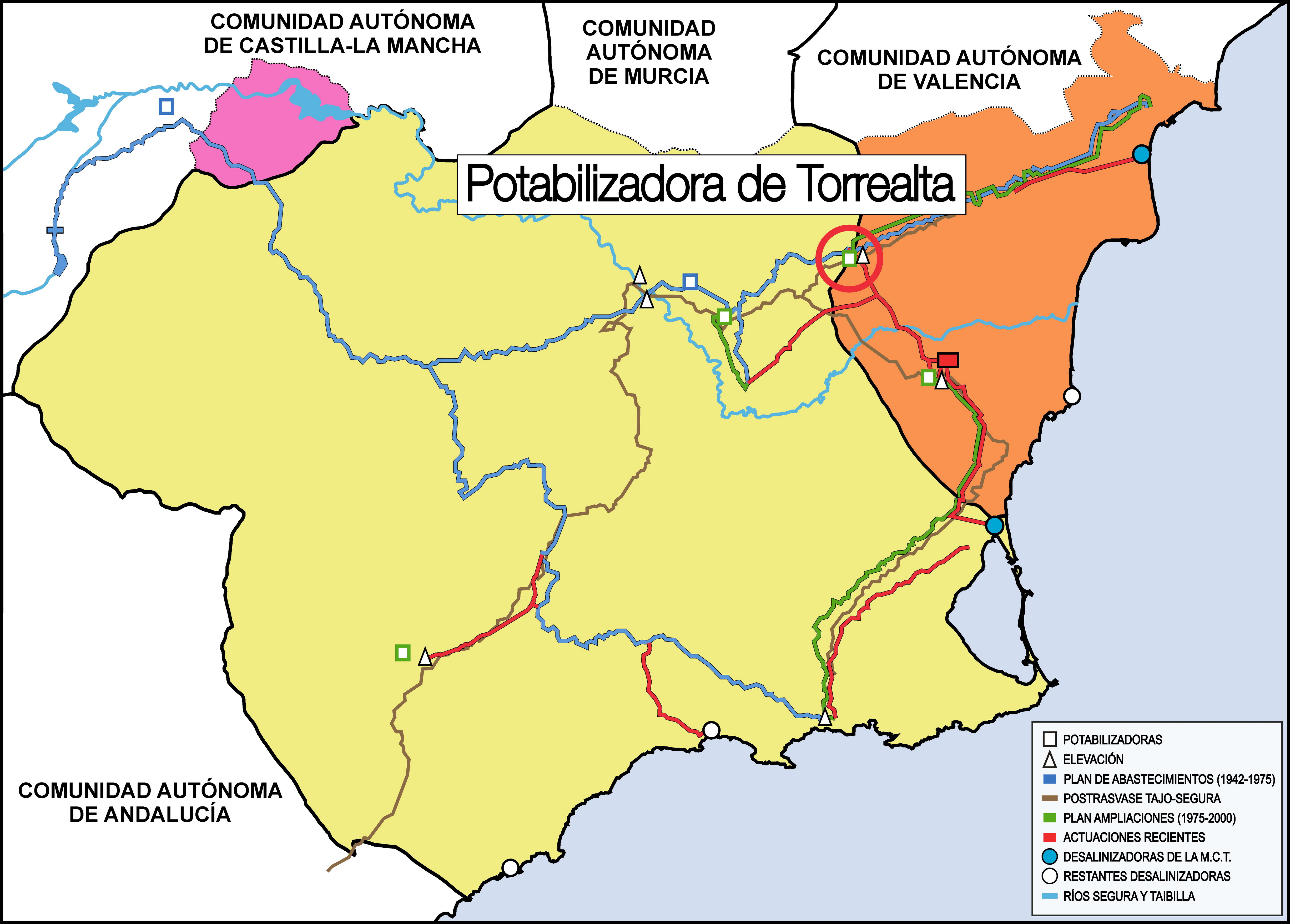 Mapa de la Potabilizadora de Torrealta