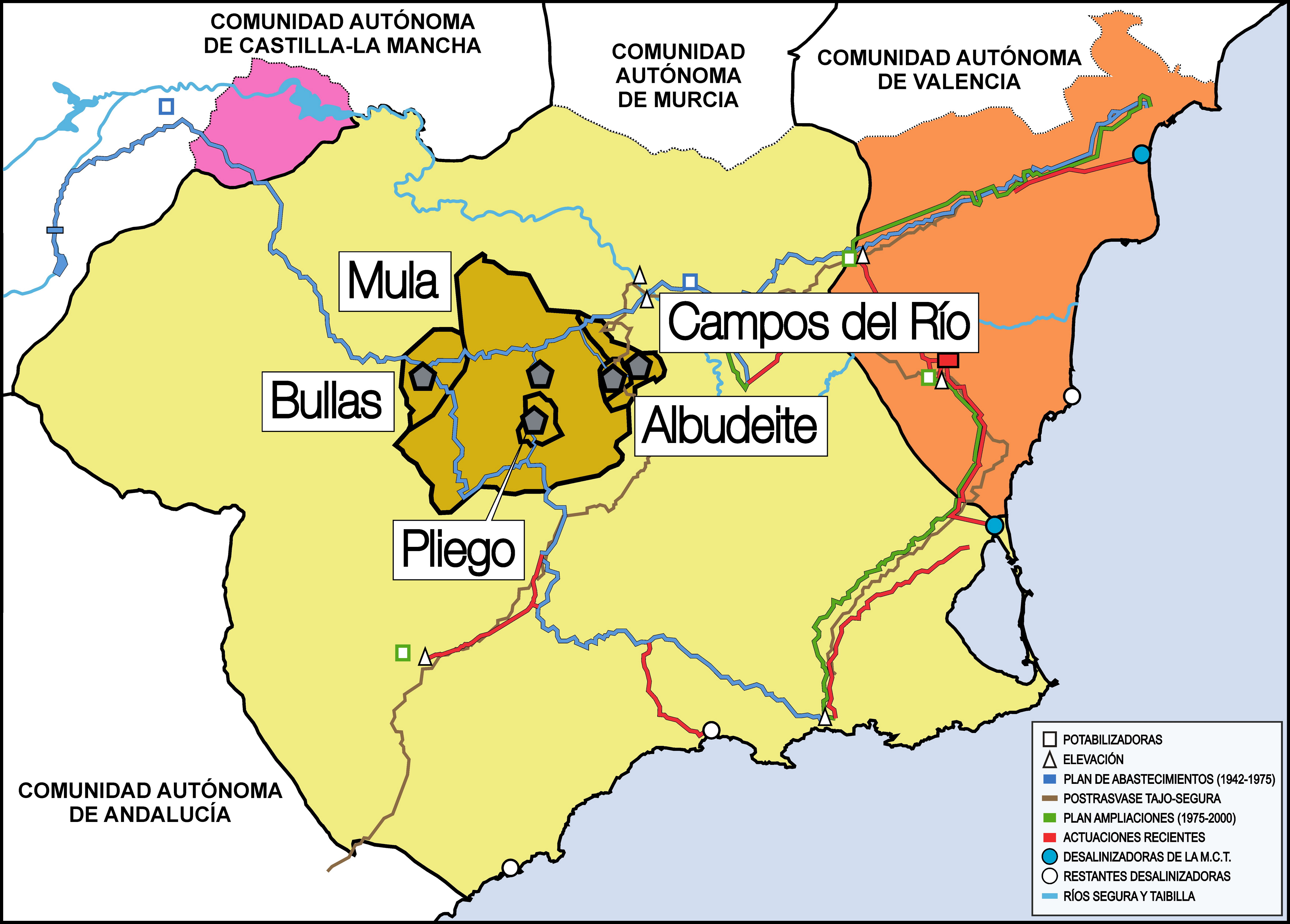 Mapa Río Mula