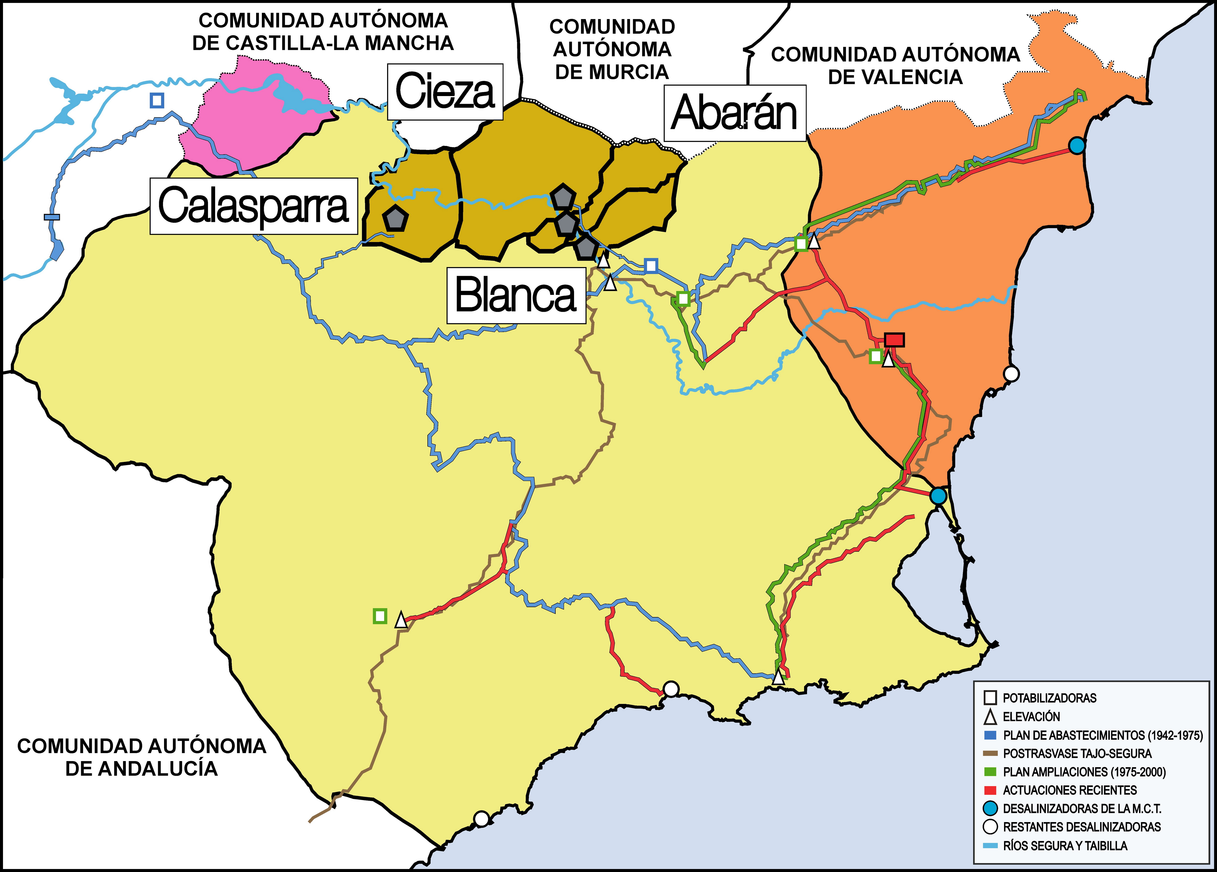 Mapa Vega Alta del Segura