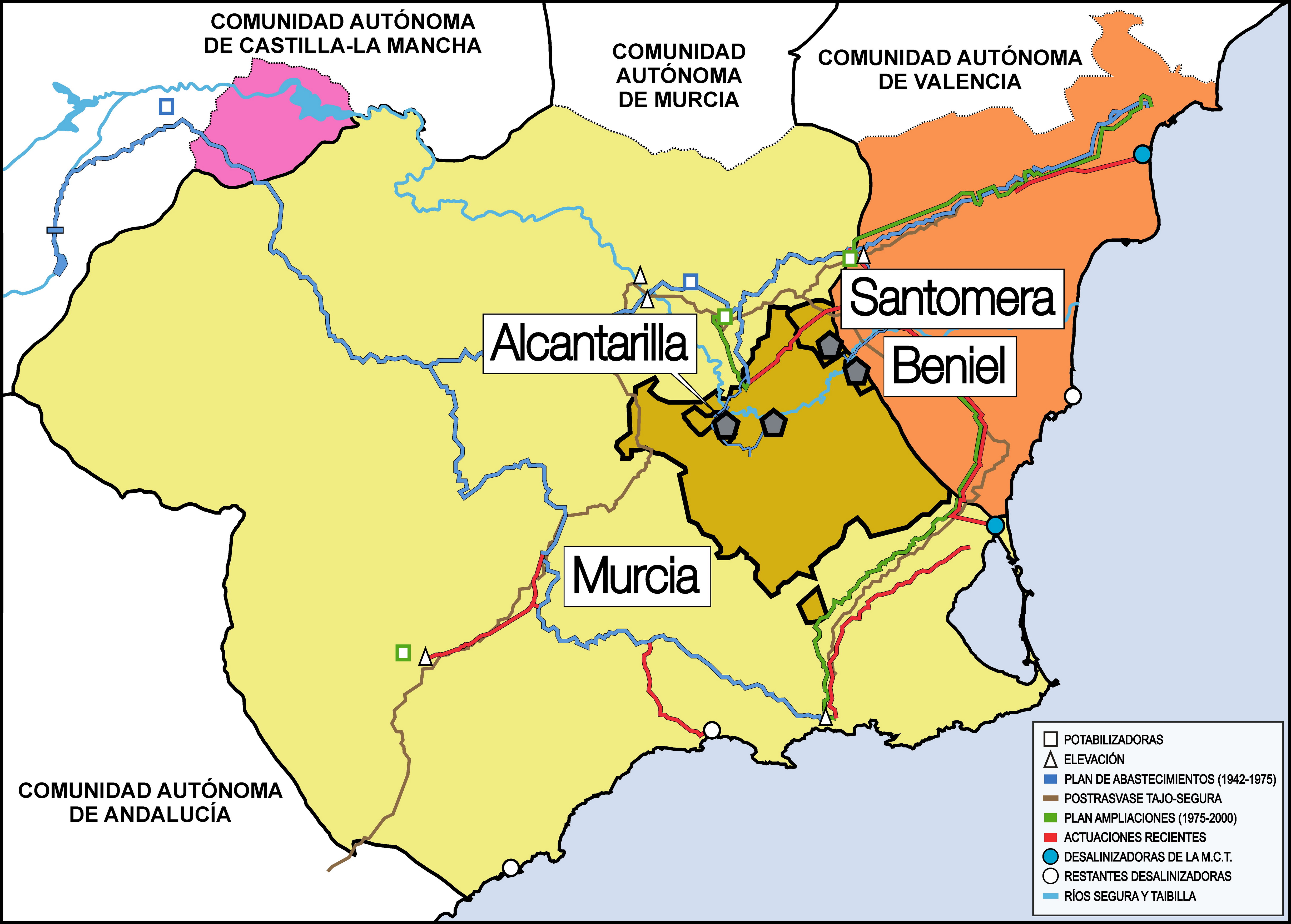 Mapa de Huerta de Murcia