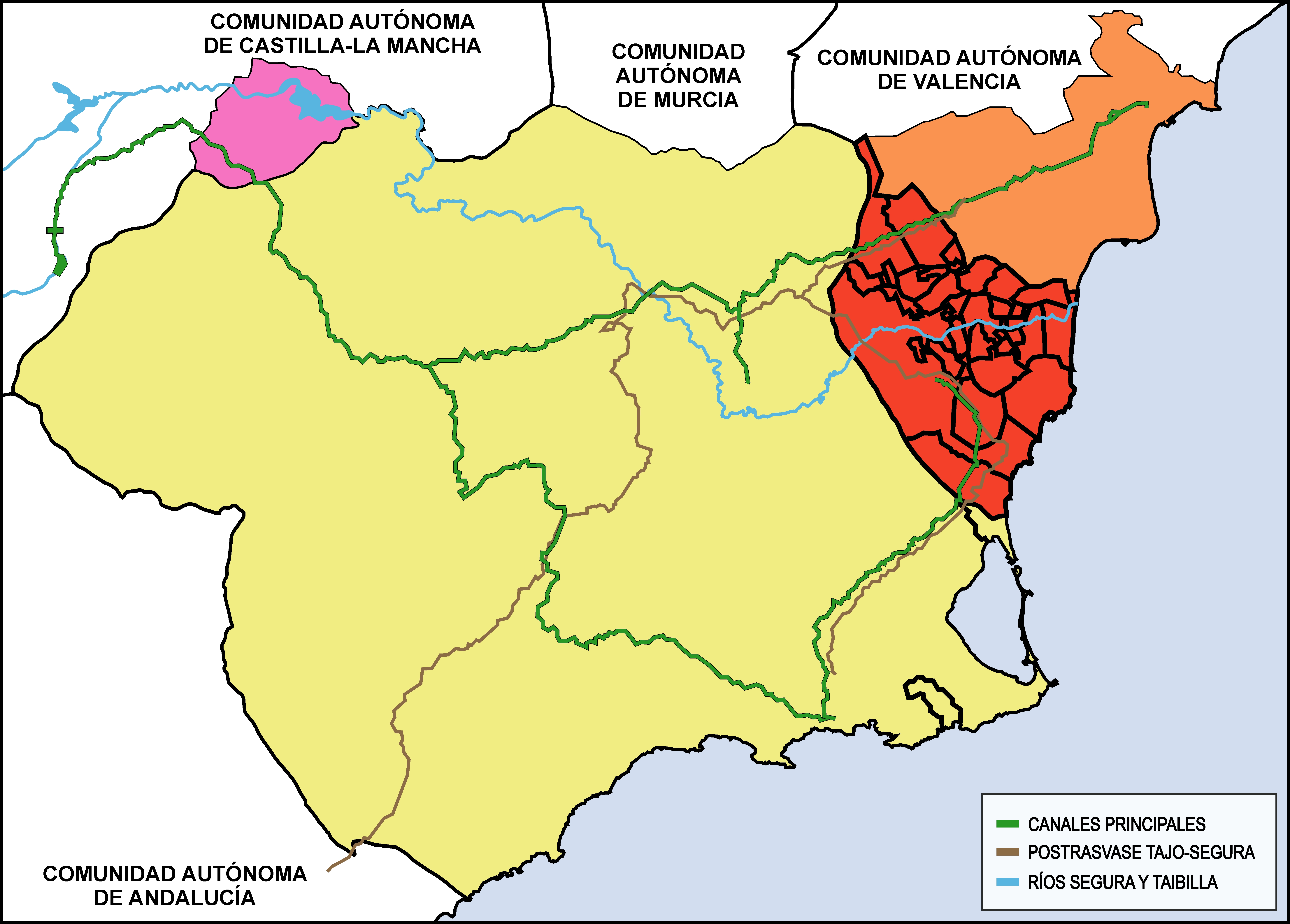 Mapa Vega Baja del Segura